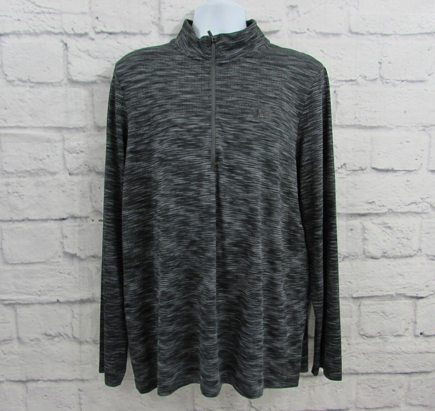 Under Armour Mens Seamless 1/2 Zip Shirt Black Size XL 1359875 gallery