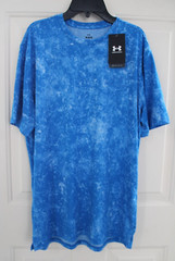 NWT Under Armour RUSH Vanish Energy Print Mens Medium Photon Blue T-shirt