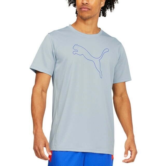 Puma Men's Performance Moisture-Wicking Cat T-Shirt Puma Platinum Grey S gallery