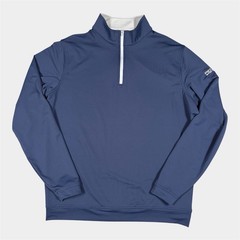 Peter Millar Perth Quarter Zip 1/4 Performance Sz L Men Navy Blue Golf EUC