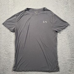 TlLF T Shirt Men Large Gray Root Activewear Crew Neck Stretch Soft