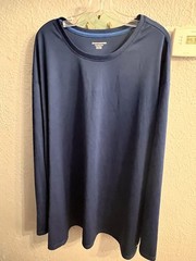 Amazon Essentials Men’s Blue Long Sleeve Pullover Shirt Size 6XL