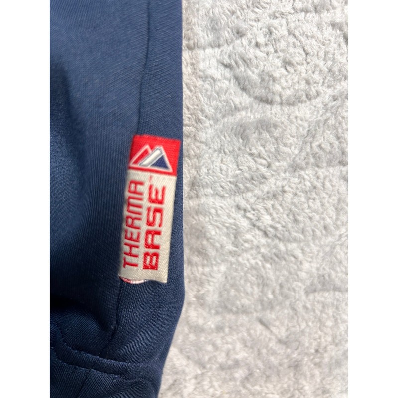 Majestic Atlanta Braves Authentic Therma Base Pullover Navy Blue Mens 42 Large gallery