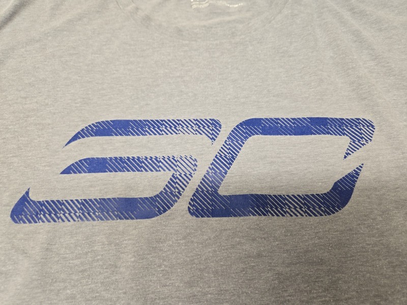 Mens 2XL Under Armour Heatgear Loose Fit Steph Curry Gray T Shirt gallery