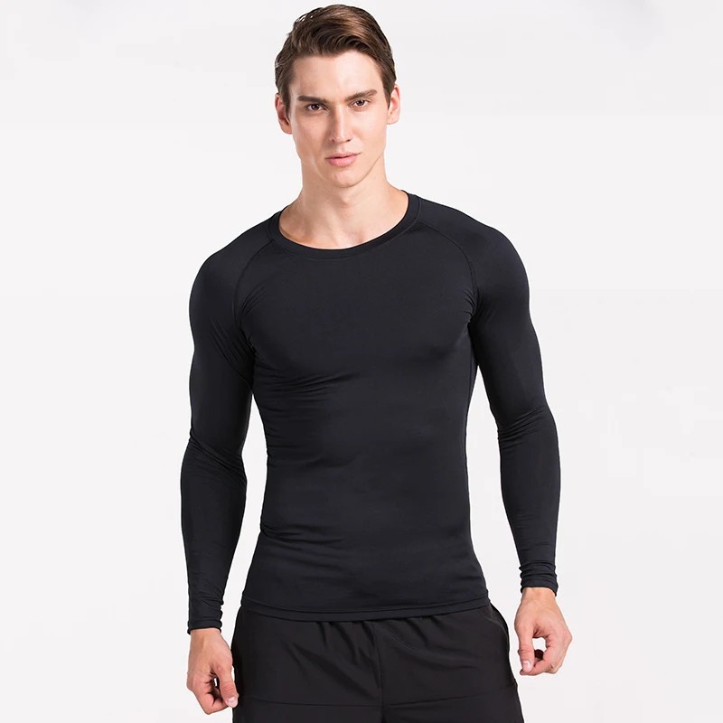 Men's Athletic Long Sleeve Compression Shirts Dry Fit Sports Gym Shirts Workout gallery