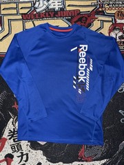 Reebox 1895 Blue Long Sleeve Performance Athletic Shirt Size S/M