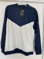 Nike Shield Windbreaker Crew Pullover Men Top Wind Water Resist Blue CI8986 451