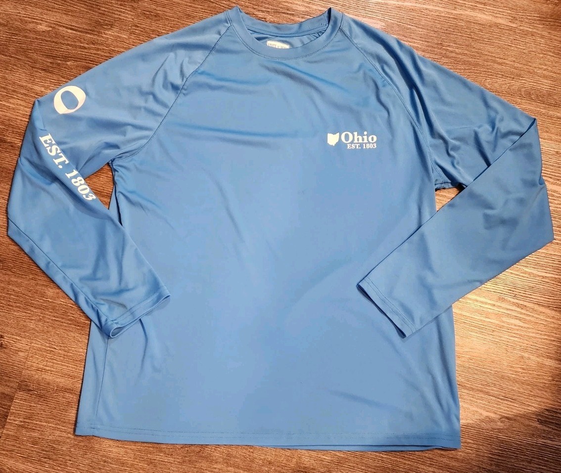 Ohio State Of Mine Long Sleeve Blue Active UV Shirt Men's XL gallery