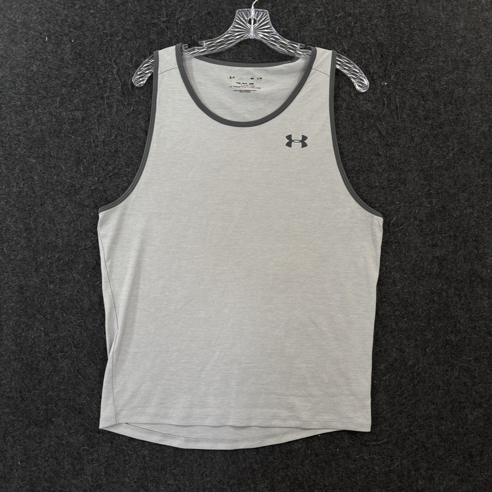Under Armour CoolSwitch Tank Top Men's Medium Gray Tech Running Training Shirt gallery