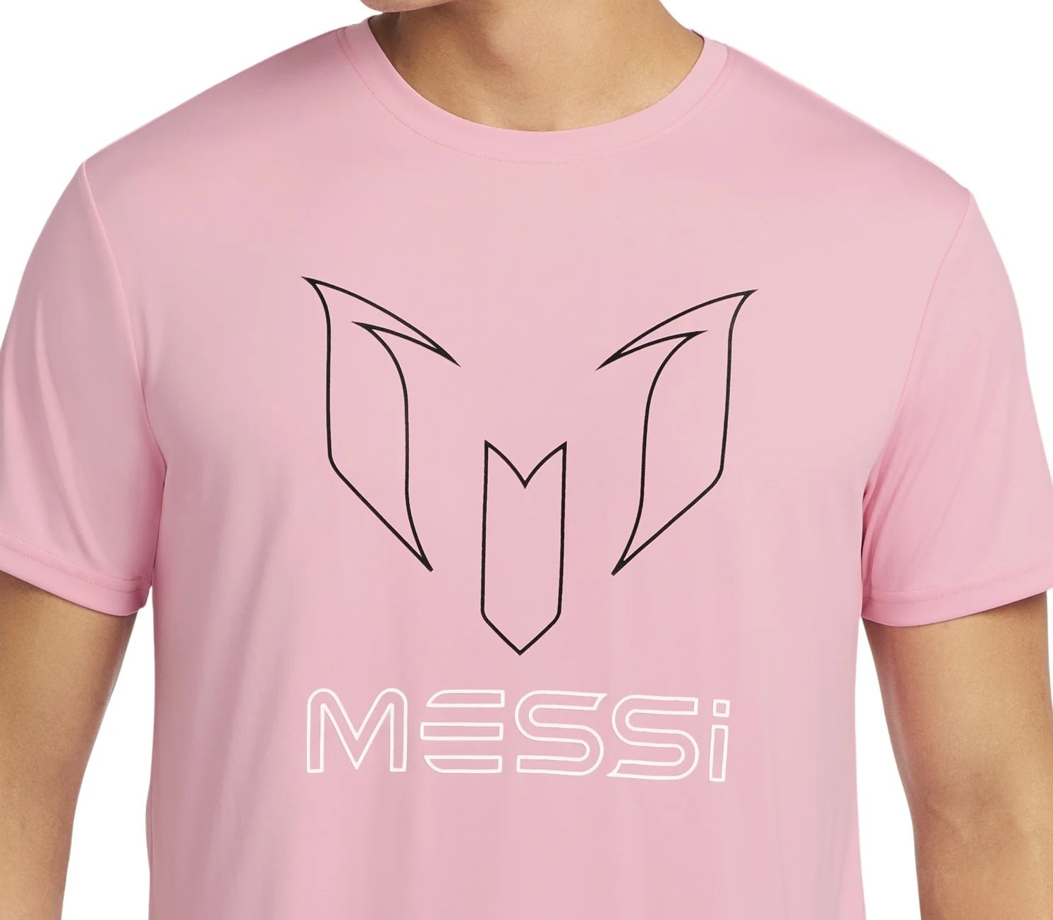 Messi Mens Pink Short Sleeve Breathable Polyester Athletic Jersey Top Size 3XL gallery