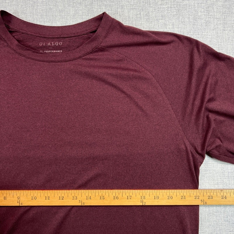 01.ALGO Performance Long Sleeve Shirt Mens Large Quick Dry Wicking SPF 40 Maroon gallery
