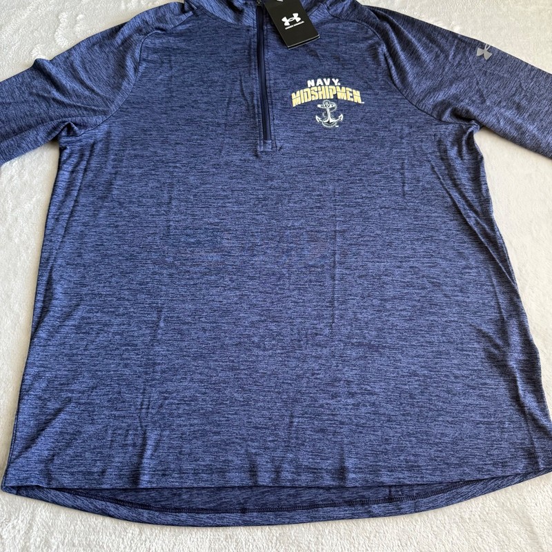 Under Armour Tech Twist 1/4 Zip Navy Midshipmen Collegiate Mens Pullover Size XL gallery