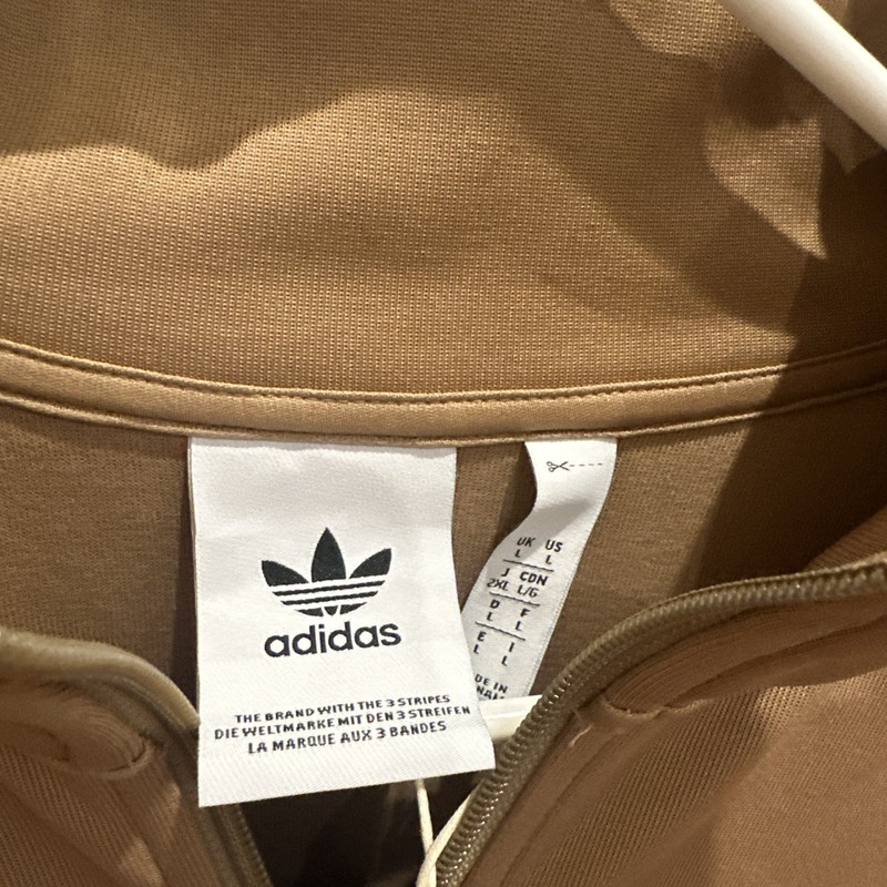 Adidas Originals Men’s ADICOLOR CUTLINE TRACK TOP IU2365 Beige Size LARGE gallery