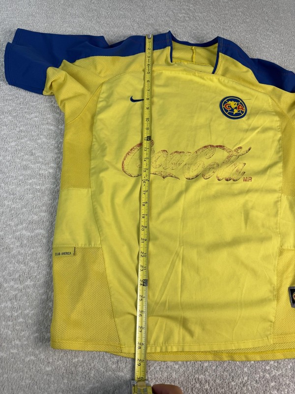 Vintage Club América Jersey Shirt Mens XL Yellow Liga MX Soccer Nike Coca Cola gallery