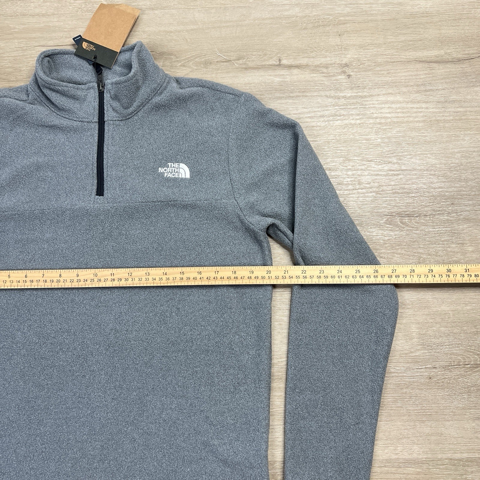 The North Face Anchor 1/4 Zip Pullover Regular Fit Gray Mens Size Small NWT gallery