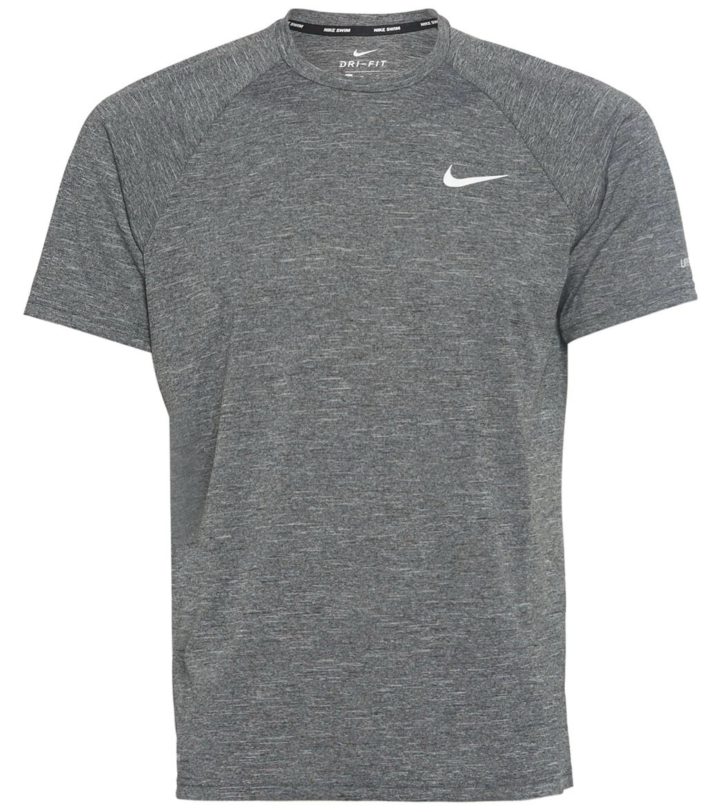NEW Nike Men’s DRI-FIT UPF 40+ Hydroguard Swim Tee, Gray with White Logo, Medium gallery