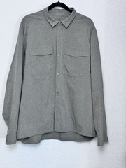 Lululemon Men’s SZ L Airing Easy Collared Overshirt In Green Color Stretch Snap