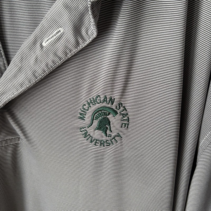Footjoy FJ Golf Polo Shirt Men's Size XXL stripped- Michigan State Spartans gallery