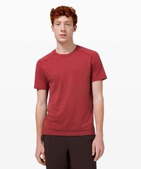 Men’s Lululemon Metal Vent Tech Short Sleeve 2.0 Dark Red / Savannah Large