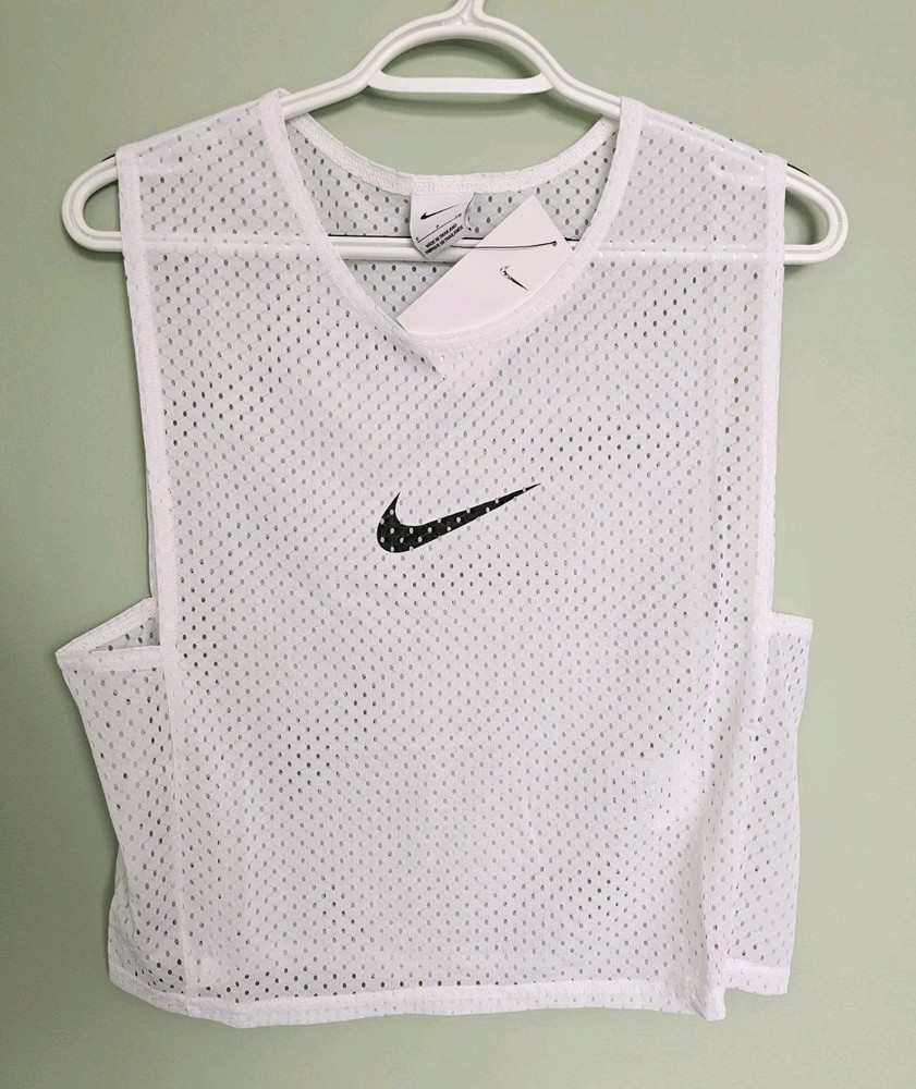 Nike Park20 White Black Men's Training Bib Vest Sports Top Sz Large (DV7425-100)