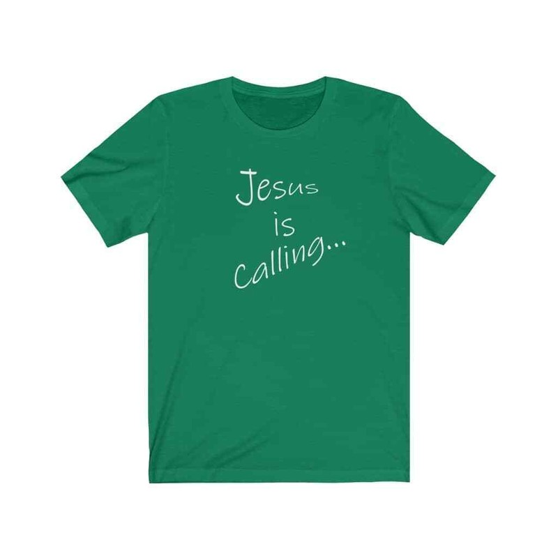 Bella & Canvas Short Sleeve Tee "Jesus is Calling" white font gallery