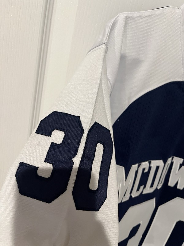 Authentic Classics McDowell #30 Conner Football Jersey Blue White Men’s M NWT gallery