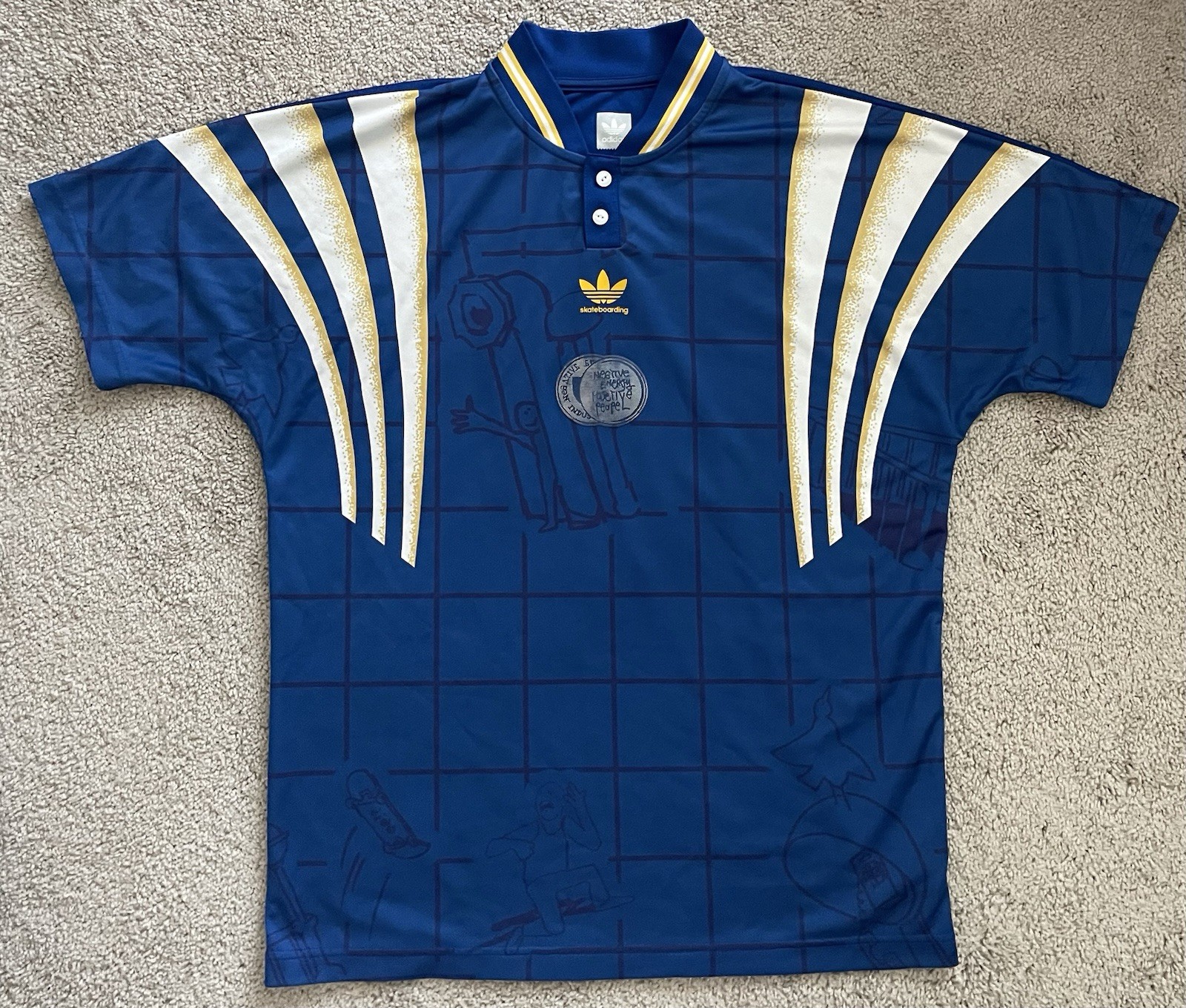 Adidas Skateboarding Rodrigo Teixeira Soccer Jersey Throwback Size Medium gallery