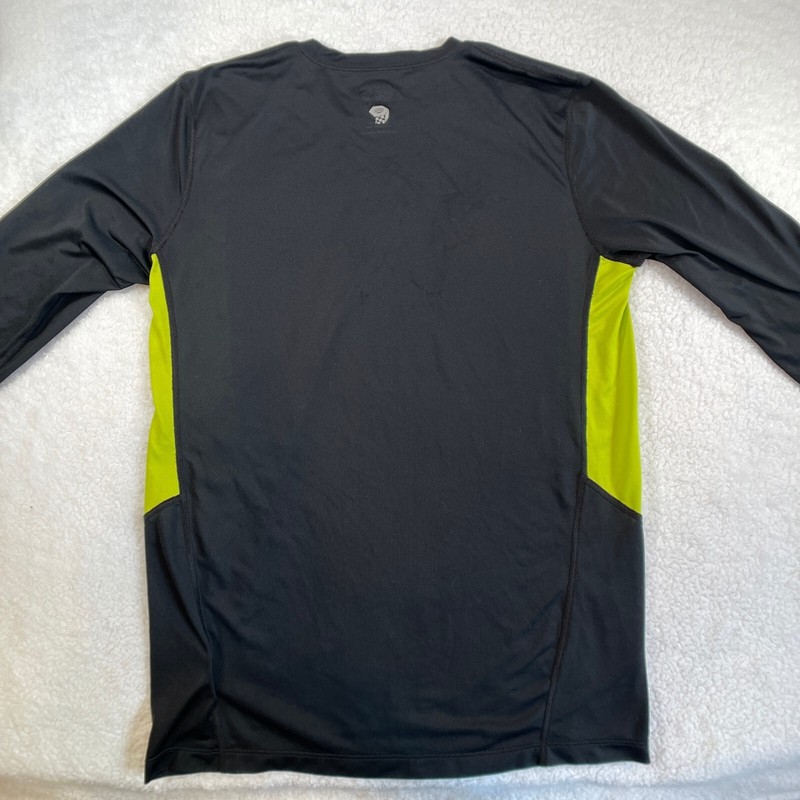 Mountain Hardwear Long Sleeve Base Layer Shirt Mens Size Small Black Neon gallery