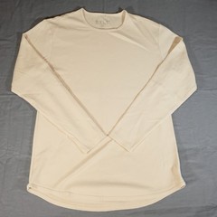 BYLT Long Sleeve Shirt Mens Medium Lux Premium Basics Cream Training Sweatshirt