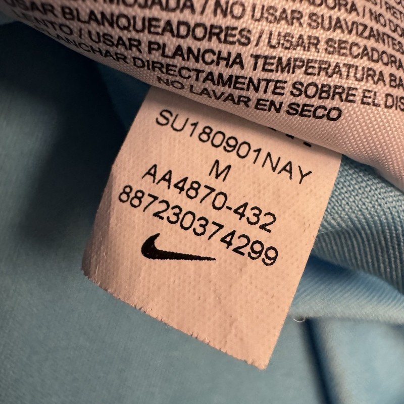Nike Shirt Mens Large Blue Dri Fit Miler Running Standard Lightweight Pro gallery