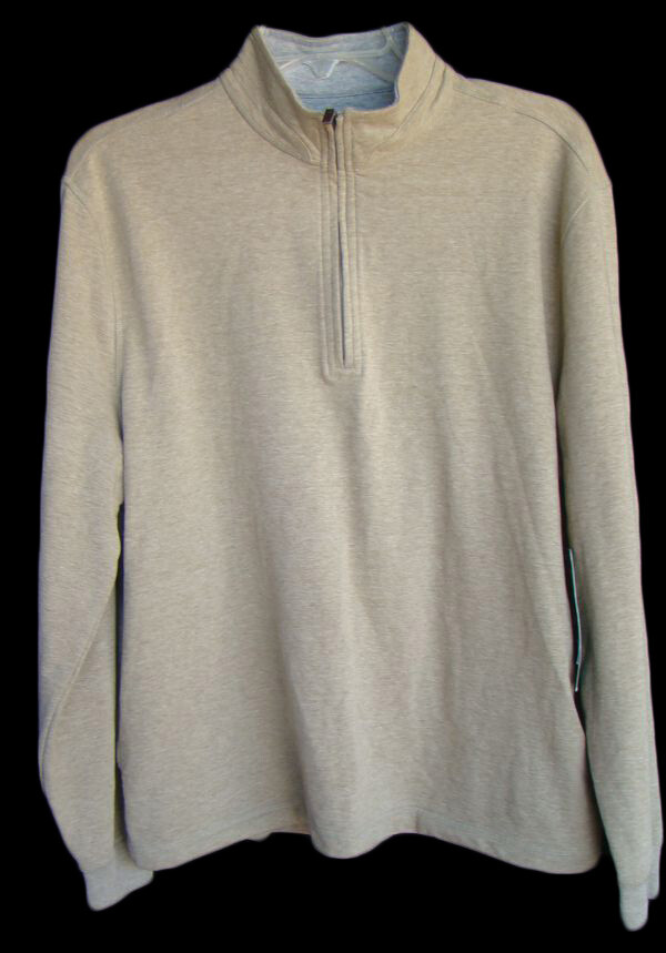 BEN HOGAN PERFORMANCE Tan Partial Zip Insulated Pullover Sweater SZ S 34/36 NWT gallery