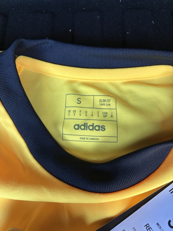 adidas Aeroready Referee Jersey Yellow/Black Men's S Slim Fit Short Sleeve gallery