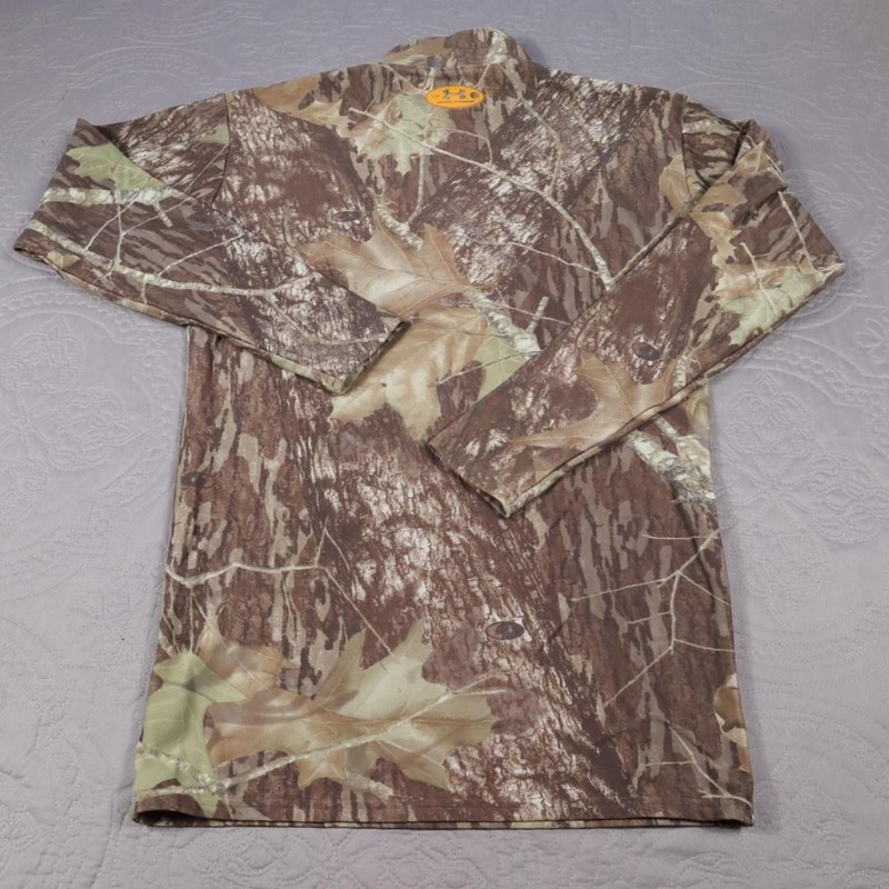 Under Armour Compression Mossy Oak Camo Shirt Mens Large Brown Hunting Baselayer gallery