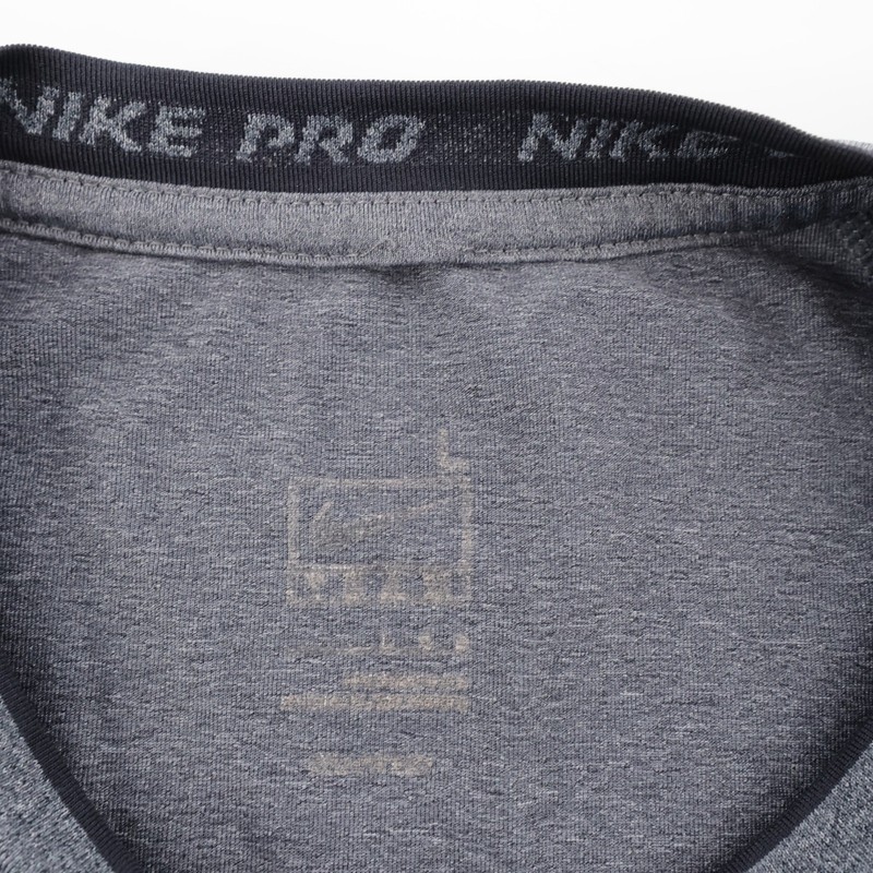 Nike Pro Fitted Performance Tank T-Shirt Charcoal Grey Mens L gallery