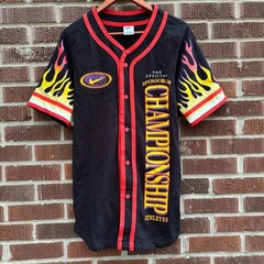 Nike Baseball Button Shirt Flames Championship Men’s S MSRP $85 DV9642-010