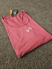 New With Tag Gym TLF Mens Large Elevate Bamboo Stringer Red / Faded Mauve