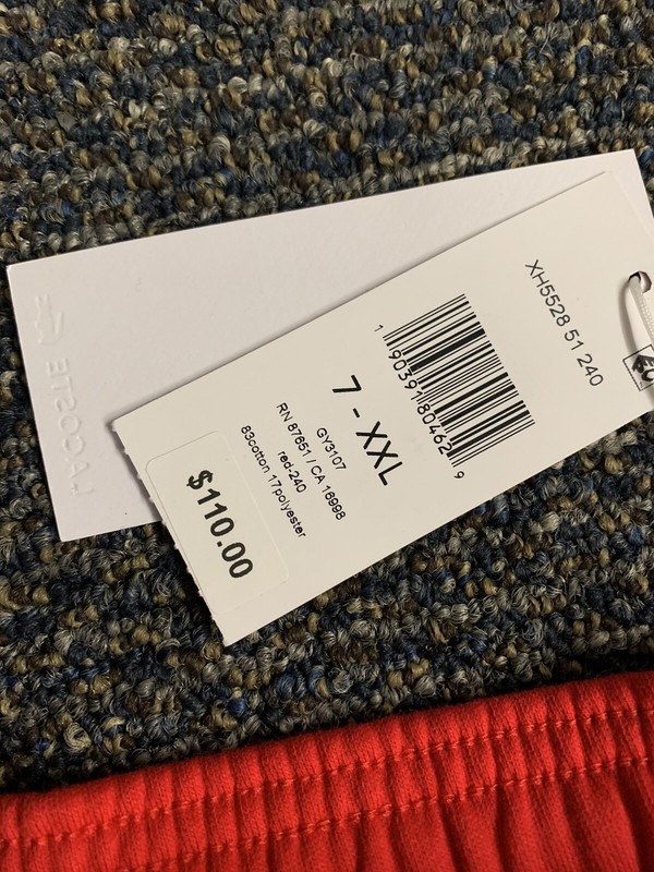 Men’s Lacoste Joggers Sweatpants Size XXL Red Drawstring gallery
