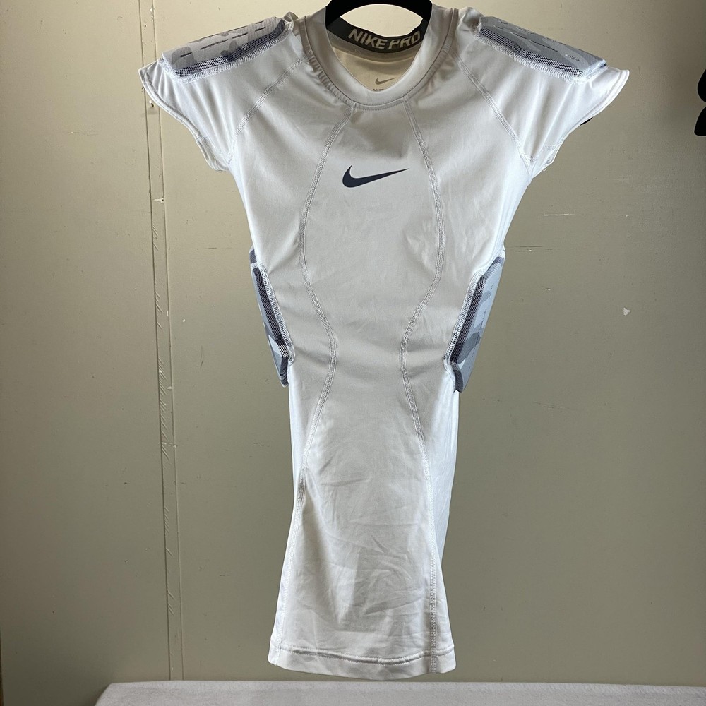 Nike Pro Hyperstrong Shirt Mens Medium White Padded Football Compression Camo