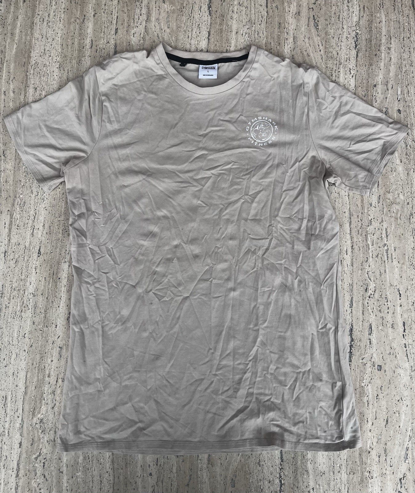 Gymshark Men's Gray Logo Crew Neck Short Sleeve T-Shirt Gym & Training Size L gallery