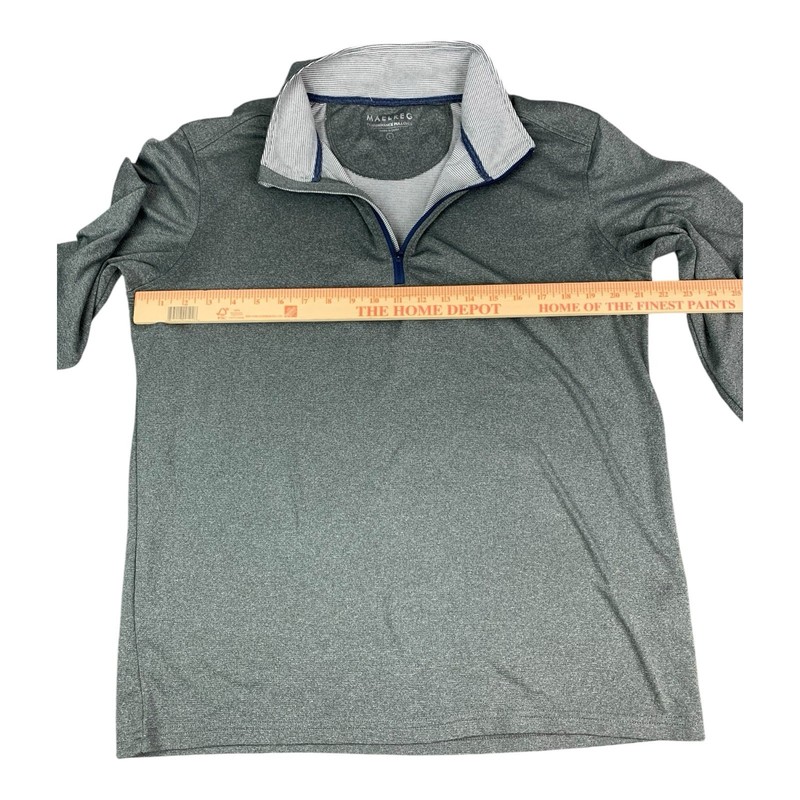 Maelreg 1/4 Zip Performance Pullover Top Gray Moisture Wicking Mens Size Large gallery
