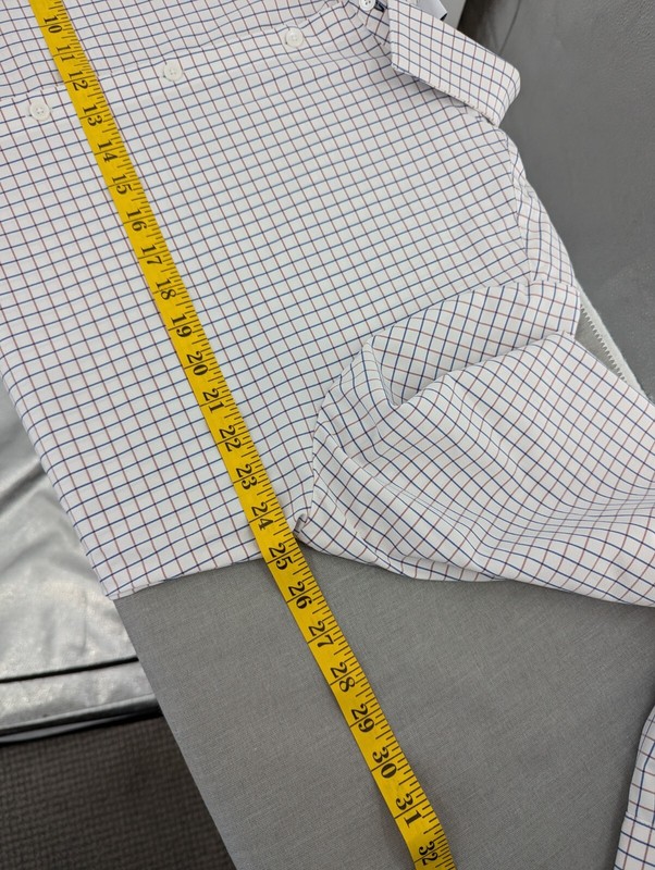Mizzen Main Golf Polo Shirt Performance Mens XL Trim Fit White Blue Red Checker gallery