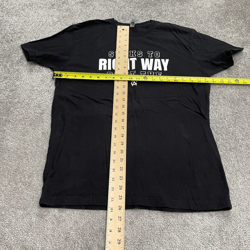 Next Level Graphic T-Shirt Mens Large Black Crew Neck Short Sleeve Casual Tee gallery