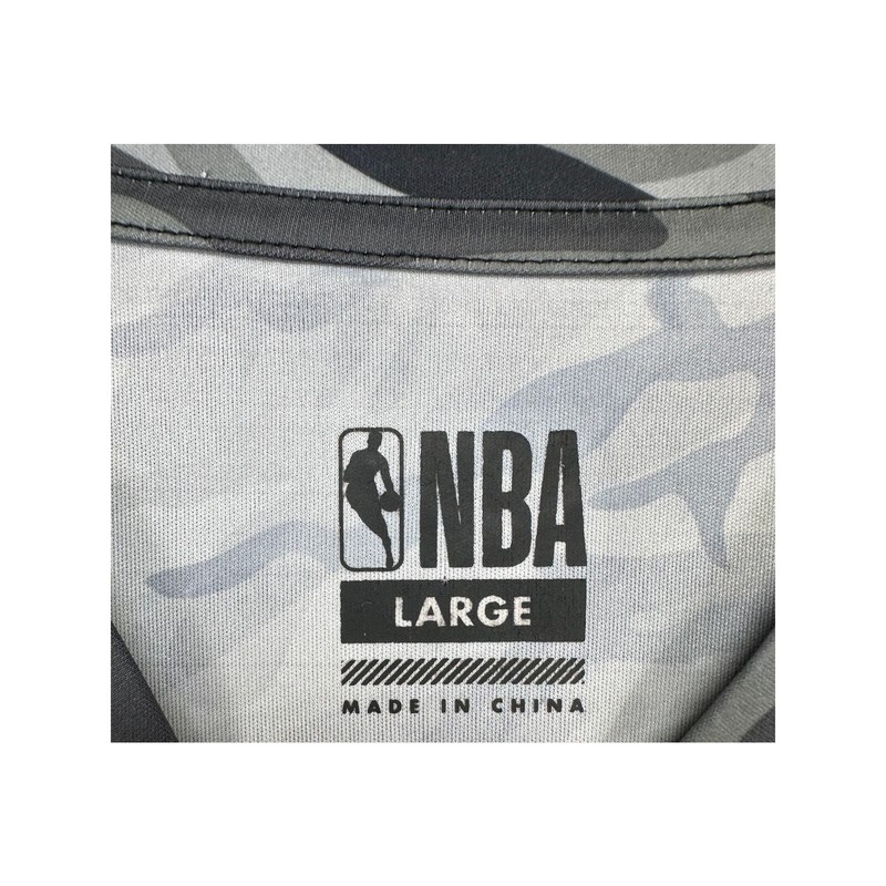NBA Basketball Shirt Mens Large Grey Tank Top Camo Sleeveless Performance EUC gallery