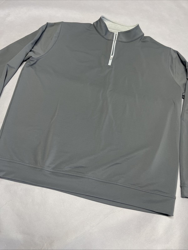 Peter Millar Perth Quarter Zip Stretch Performance 2XL Mens Grey Golf Logo gallery