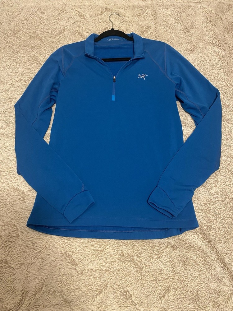 Arc’teryx Men’s Large Blue 1/4 Zip Pullover Performance Hiking Top
