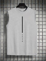Men’s Summer Leisure Sports Fitness Loose DREAM Letter Printed Comfortable Breat