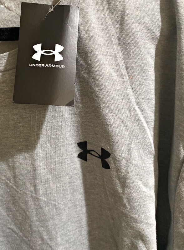 UNDER ARMOUR Logo Short Sleeve Gray Cotton/Poly T-shirt New with Tags 4XL gallery