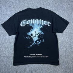 Ascend Athletics Men’s T-Shirt Graphic Short Sleeve Black Conquer Size Medium