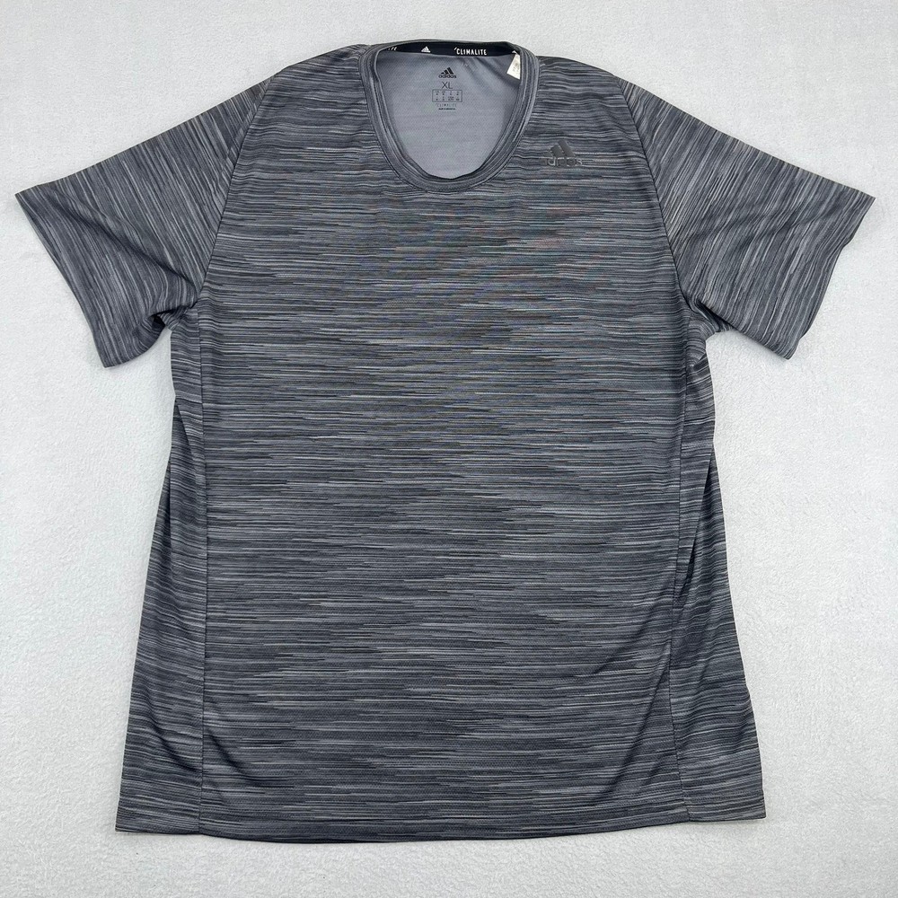Adidas Mens Climalite Space Dye Performance T-Shirt Grey XL CV4752