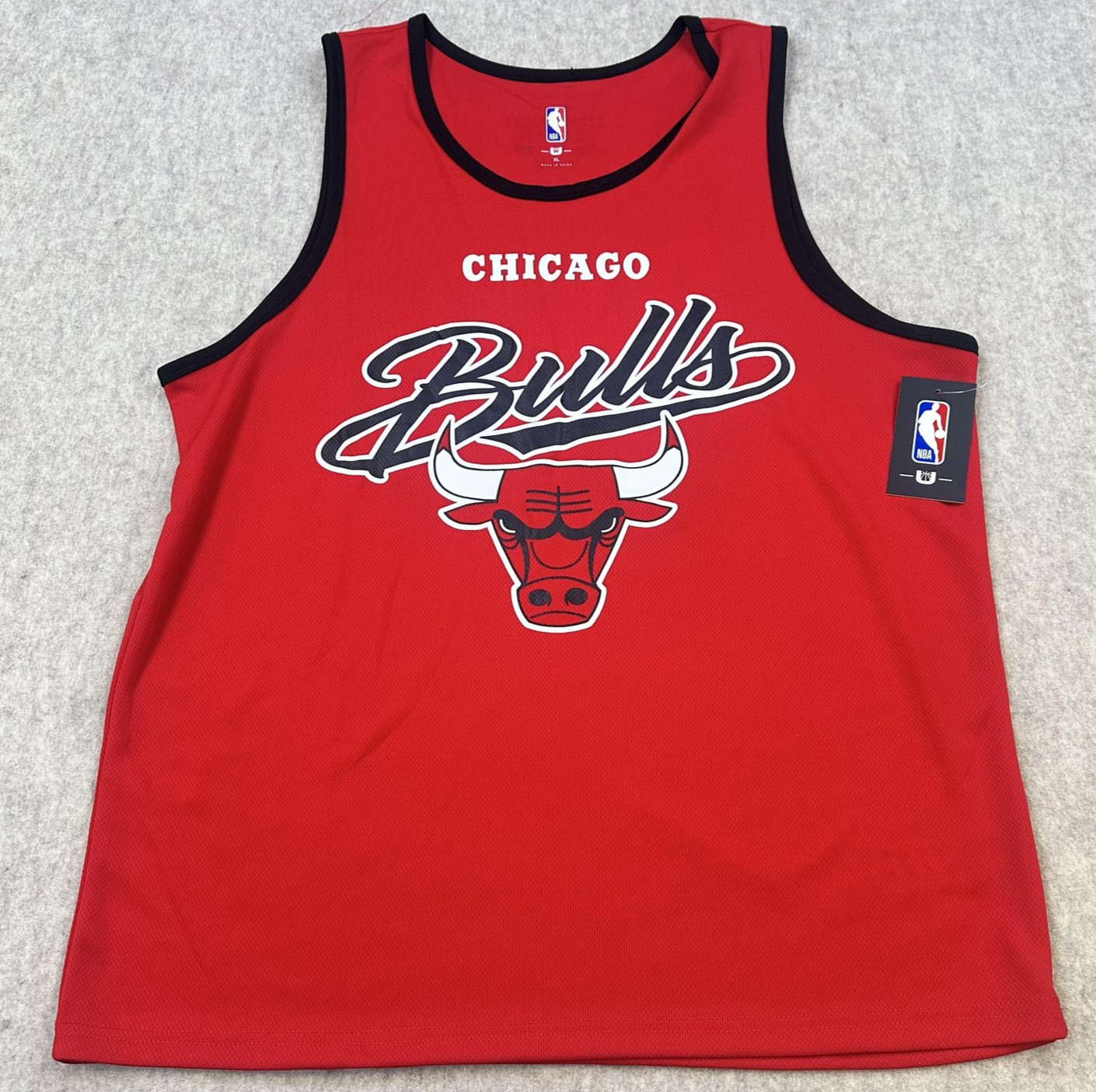 Chicago Bulls Shirt Mens XL Red NBA Basketball Tank Top Jersey Game Tested New gallery